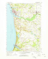 Ludington Michigan Historical topographic map, 1:62500 scale, 15 X 15 Minute, Year 1959