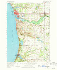 Ludington Michigan Historical topographic map, 1:62500 scale, 15 X 15 Minute, Year 1959