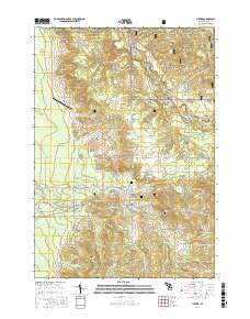 Luther Michigan Current topographic map, 1:24000 scale, 7.5 X 7.5 Minute, Year 2017