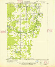 Luther SE Michigan Historical topographic map, 1:31680 scale, 7.5 X 7.5 Minute, Year 1933