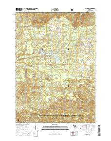 Mack Lake Michigan Historical topographic map, 1:24000 scale, 7.5 X 7.5 Minute, Year 2014