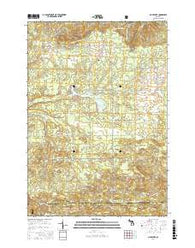 Mack Lake Michigan Current topographic map, 1:24000 scale, 7.5 X 7.5 Minute, Year 2017