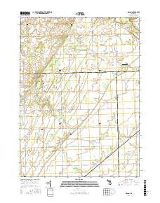 Macon Michigan Current topographic map, 1:24000 scale, 7.5 X 7.5 Minute, Year 2017