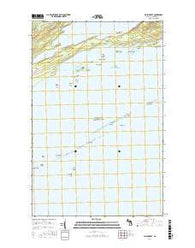 Malone Bay Michigan Current topographic map, 1:24000 scale, 7.5 X 7.5 Minute, Year 2017