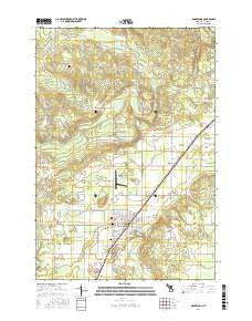 Mancelona Michigan Current topographic map, 1:24000 scale, 7.5 X 7.5 Minute, Year 2016