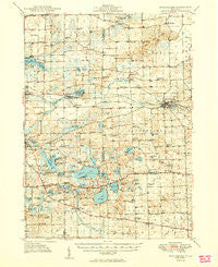 Manchester Michigan Historical topographic map, 1:62500 scale, 15 X 15 Minute, Year 1949