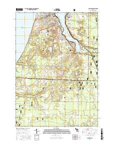 Manistee Michigan Current topographic map, 1:24000 scale, 7.5 X 7.5 Minute, Year 2017