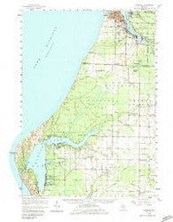 Manistee Michigan Historical topographic map, 1:62500 scale, 15 X 15 Minute, Year 1958