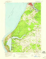 Manistee Michigan Historical topographic map, 1:62500 scale, 15 X 15 Minute, Year 1958