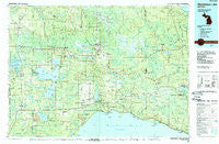 Manistique Lake Michigan Historical topographic map, 1:100000 scale, 30 X 60 Minute, Year 1985