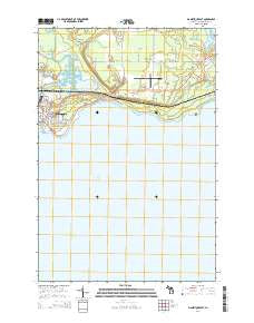 Manistique East Michigan Historical topographic map, 1:24000 scale, 7.5 X 7.5 Minute, Year 2014