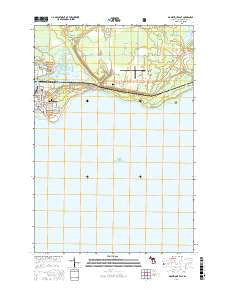 Manistique East Michigan Current topographic map, 1:24000 scale, 7.5 X 7.5 Minute, Year 2017