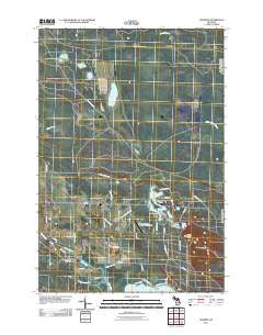Manning Michigan Historical topographic map, 1:24000 scale, 7.5 X 7.5 Minute, Year 2011