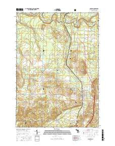 Manton Michigan Current topographic map, 1:24000 scale, 7.5 X 7.5 Minute, Year 2016