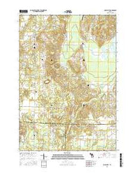 Maple City Michigan Current topographic map, 1:24000 scale, 7.5 X 7.5 Minute, Year 2016