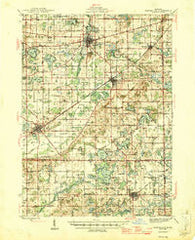 Marcellus Michigan Historical topographic map, 1:62500 scale, 15 X 15 Minute, Year 1946