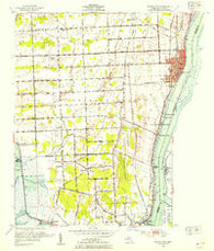 Marine City Michigan Historical topographic map, 1:24000 scale, 7.5 X 7.5 Minute, Year 1952