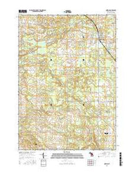 Marion Michigan Current topographic map, 1:24000 scale, 7.5 X 7.5 Minute, Year 2016