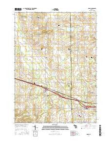 Marne Michigan Current topographic map, 1:24000 scale, 7.5 X 7.5 Minute, Year 2017