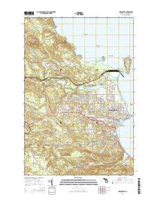 Marquette Michigan Historical topographic map, 1:24000 scale, 7.5 X 7.5 Minute, Year 2014