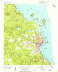 Marquette Michigan Historical topographic map, 1:24000 scale, 7.5 X 7.5 Minute, Year 1954