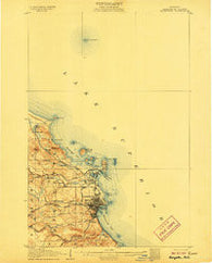 Marquette Michigan Historical topographic map, 1:62500 scale, 15 X 15 Minute, Year 1907