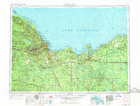 Marquette Michigan Historical topographic map, 1:250000 scale, 1 X 2 Degree, Year 1958
