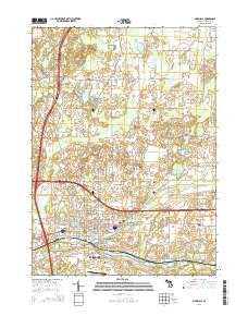 Marshall Michigan Historical topographic map, 1:24000 scale, 7.5 X 7.5 Minute, Year 2014