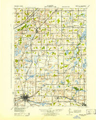Marshall Michigan Historical topographic map, 1:62500 scale, 15 X 15 Minute, Year 1943