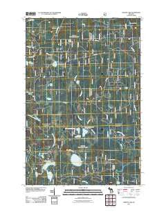 Marten Lake Michigan Historical topographic map, 1:24000 scale, 7.5 X 7.5 Minute, Year 2011