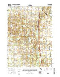 Martin Michigan Current topographic map, 1:24000 scale, 7.5 X 7.5 Minute, Year 2016