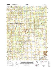 Maybee Michigan Historical topographic map, 1:24000 scale, 7.5 X 7.5 Minute, Year 2014