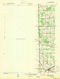 Maybee Michigan Historical topographic map, 1:24000 scale, 7.5 X 7.5 Minute, Year 1942