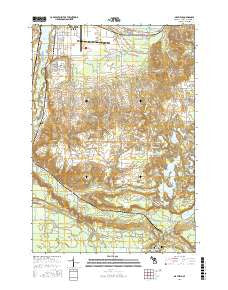 Mayfield Michigan Current topographic map, 1:24000 scale, 7.5 X 7.5 Minute, Year 2016