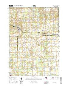 Mayville Michigan Current topographic map, 1:24000 scale, 7.5 X 7.5 Minute, Year 2016