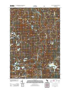 McCollum Lake Michigan Historical topographic map, 1:24000 scale, 7.5 X 7.5 Minute, Year 2012