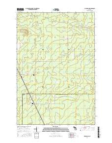 McFarland Michigan Current topographic map, 1:24000 scale, 7.5 X 7.5 Minute, Year 2017