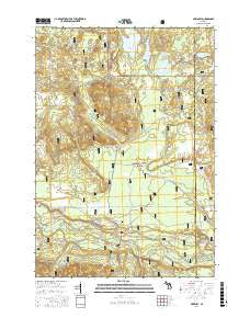 McKinley Michigan Current topographic map, 1:24000 scale, 7.5 X 7.5 Minute, Year 2017