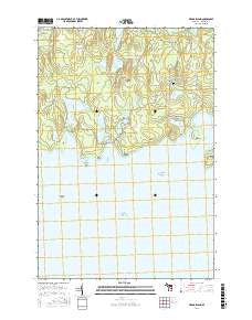 Meade Island Michigan Current topographic map, 1:24000 scale, 7.5 X 7.5 Minute, Year 2016