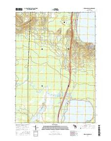 Meads Landing Michigan Current topographic map, 1:24000 scale, 7.5 X 7.5 Minute, Year 2017