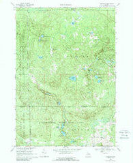 Meredith Michigan Historical topographic map, 1:24000 scale, 7.5 X 7.5 Minute, Year 1969