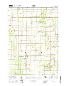 Merrill Michigan Current topographic map, 1:24000 scale, 7.5 X 7.5 Minute, Year 2016