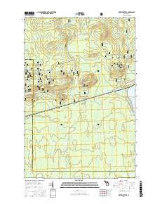 Merriweather Michigan Current topographic map, 1:24000 scale, 7.5 X 7.5 Minute, Year 2017