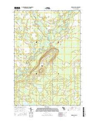 Merwin Lake Michigan Current topographic map, 1:24000 scale, 7.5 X 7.5 Minute, Year 2017
