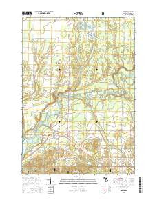 Mesick Michigan Historical topographic map, 1:24000 scale, 7.5 X 7.5 Minute, Year 2014