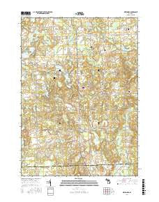 Metamora Michigan Current topographic map, 1:24000 scale, 7.5 X 7.5 Minute, Year 2017
