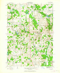 Metamora Michigan Historical topographic map, 1:24000 scale, 7.5 X 7.5 Minute, Year 1943
