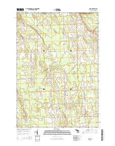 Metz Michigan Historical topographic map, 1:24000 scale, 7.5 X 7.5 Minute, Year 2014
