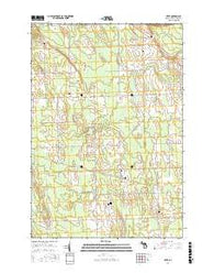 Metz Michigan Current topographic map, 1:24000 scale, 7.5 X 7.5 Minute, Year 2016