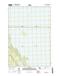 Middle Island Michigan Current topographic map, 1:24000 scale, 7.5 X 7.5 Minute, Year 2016